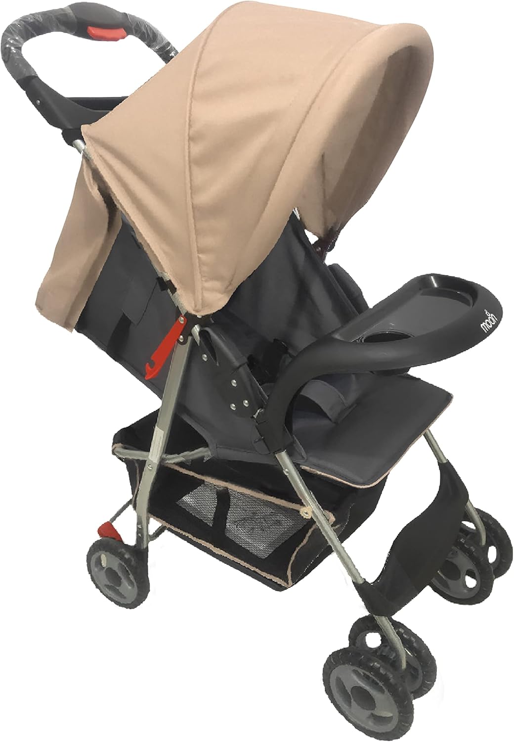 The Moon Brand Bezik One Hand Fold Travel Stroller/Pram Suitable for Newborn/Infant/Baby/Kids with Dual Tray- Leg Rest - Multi-Postion Reclining Seat Suitable For 0 Months+ (Upto 24 Kg) -Cyan Blue β image 2
