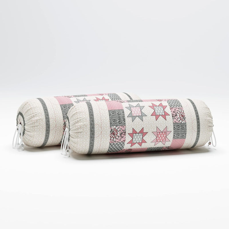 BLOCKS OF INDIA 200TC Diwan Set Cotton 8 Piece | Deewan Printed Bedsheet Sets for Living Room Hall (Set of 8 Piece, 1-Bed Sheet | 2-Bolster Cover | 5-Cushion Cover (Color 25)