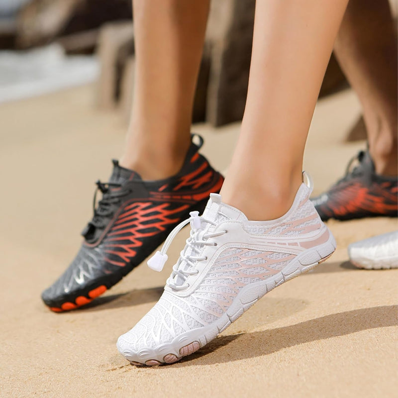 HommyFine Men Women Water Shoes Quick Dry Aqua Sports Water Shoes Ultralight Anti Slip Sole Water Shoes for Swimming Diving Snorkeling and Hiking Big Size Shoes Hard Sole