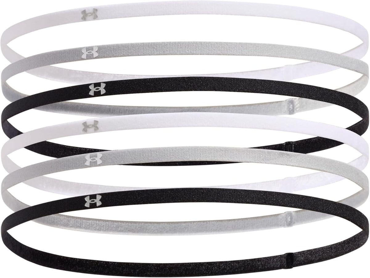 Women's UA Mini Elastic 6-Pack Headbands Black / / Mod Gray OSFM – image 1