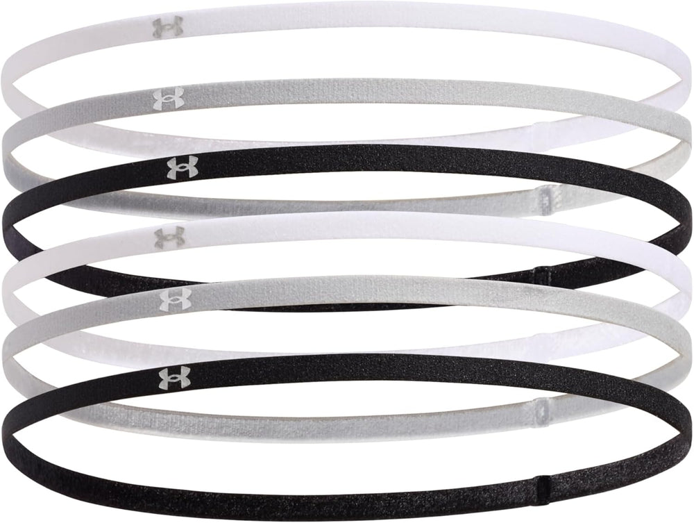 Women's UA Mini Elastic 6-Pack Headbands Black / / Mod Gray OSFM