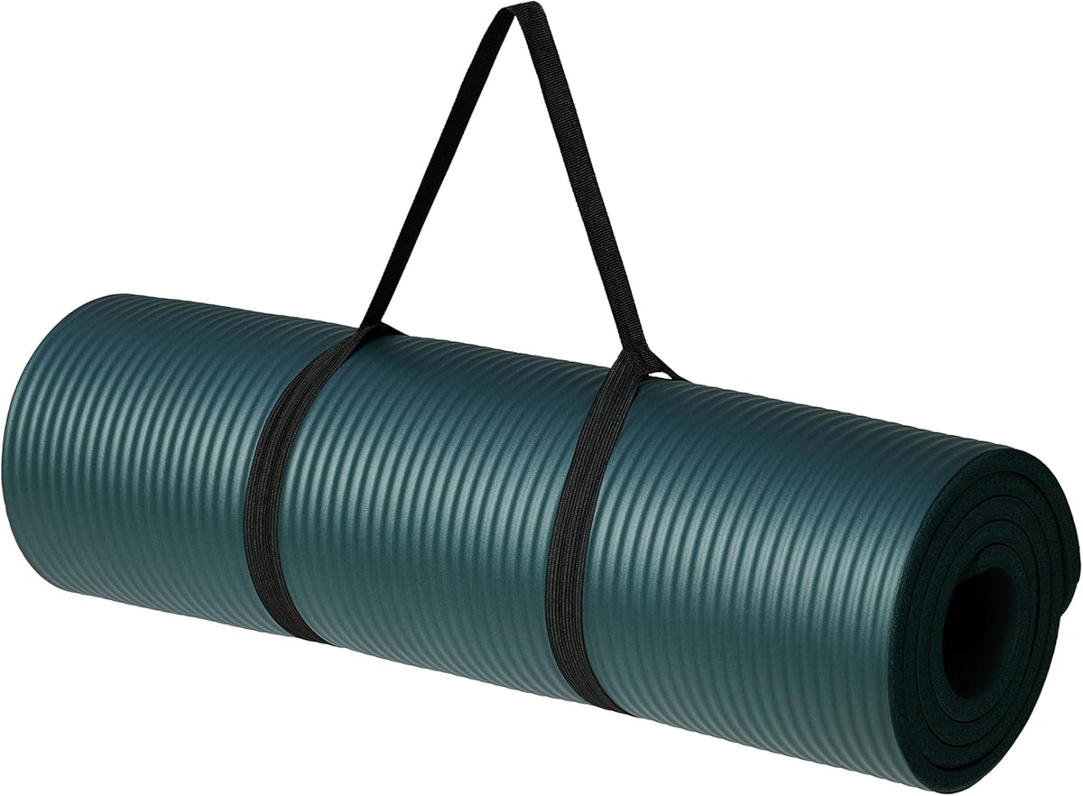 Extra Thick Exercise Yoga Gym Floor Mat with Carrying Strap β image 5