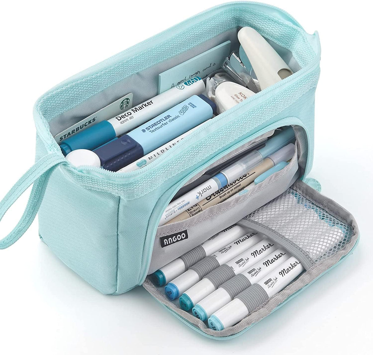 HVOMO Pencil Case Large Capacity Pencil Pouch Handheld Pen Bag Cosmetic Portable Gift for Office School Teen Girl Boy Men Women Adult β image 3