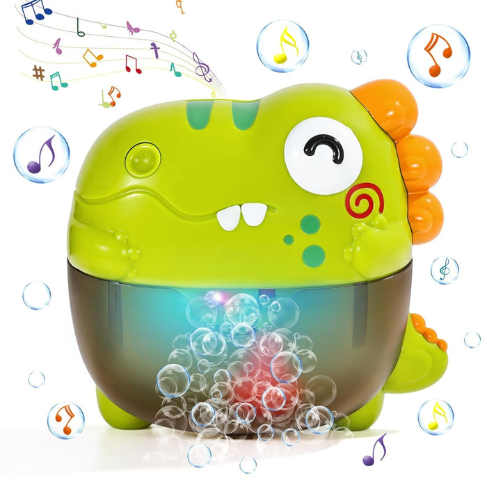 NALACAL Bath Bubble Machine - Baby Dinosaurs Bath Toys Automatic Bubble Maker with Music Bath Toys for the Bathtub Babies Toddler Boys Girls, Bubble Maker for Bath, Gift for Toddler Boys Girls (250mL)