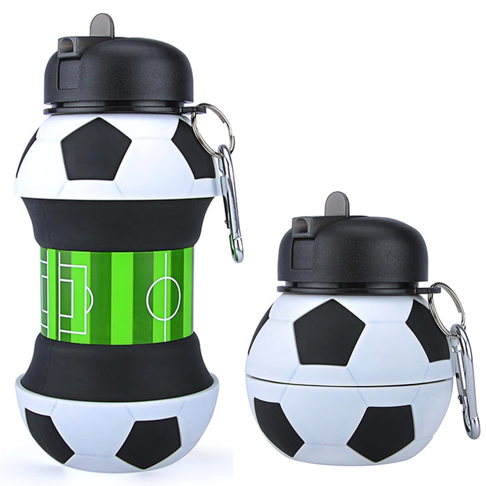 SWIUKPHE Collapsible 550ml BPA Free Sports Water Bottle for Kids, Hiking, Gym, School & Sports, Traveling