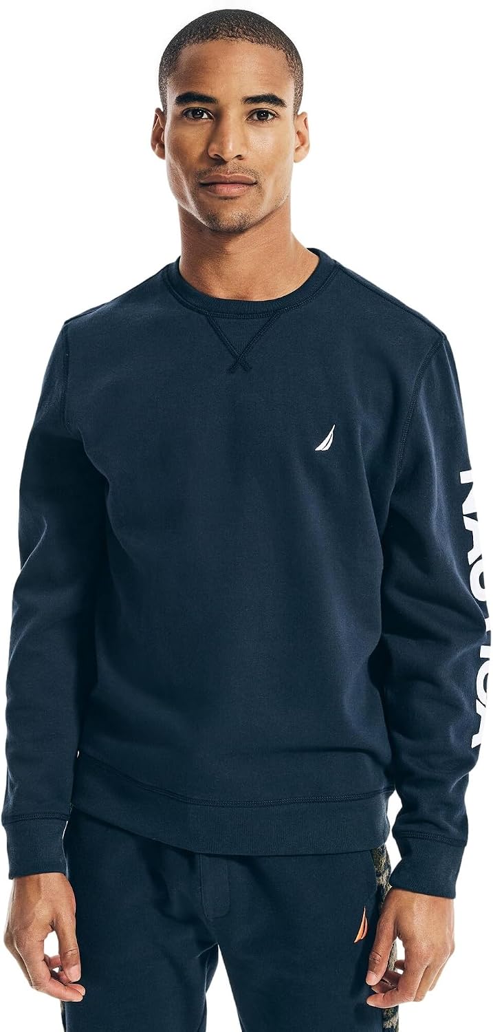 Nautica mens Basic Crew Neck Fleece Sweatshirt Basic Crew Neck Fleece Sweatshirt โ image 1