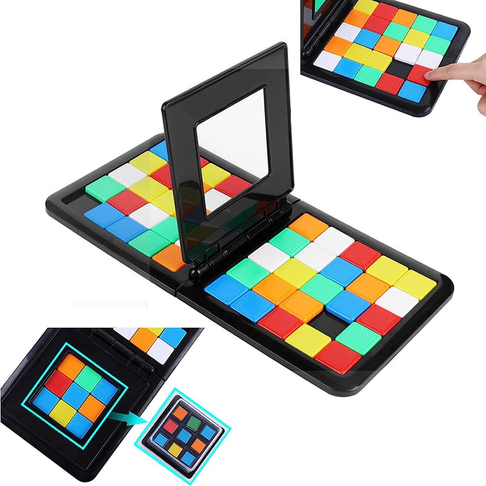 Azonee Race Game, Magic Block Game Board Games for 2 Players Genius Square Game Sequence Puzzle-Brain teasers-Board Games for Boys and Girls Rubiks Race Game 5+ Year Olds