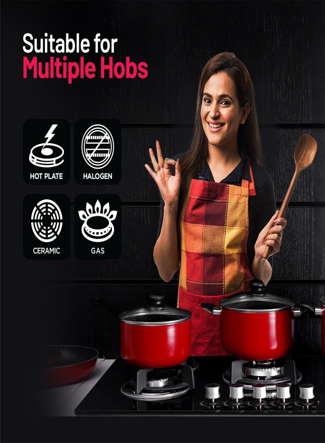 Delcasa Non-Stick Cookware Set 9-Pieces – image 3