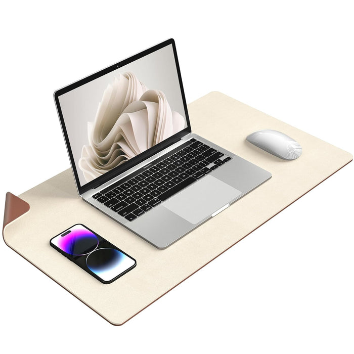 Aothia Mouse Mat Small protector Pad - Multifunctional Dual-sided Office Mouse Pad,Smooth Surface Soft Desk Pad,60cm x 35cm Waterproof Desk Mat, Pu Leather Desk Cover for Office/Home