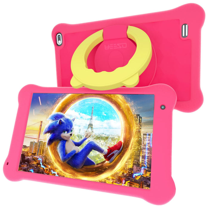 AEEZO Kids Tablet 7 inch WiFi Android 10 Tablet PC FHD 1024x600 IPS Screen, 2GB RAM 32GB ROM, Parental Control Tablet (Pink) (New Pink)