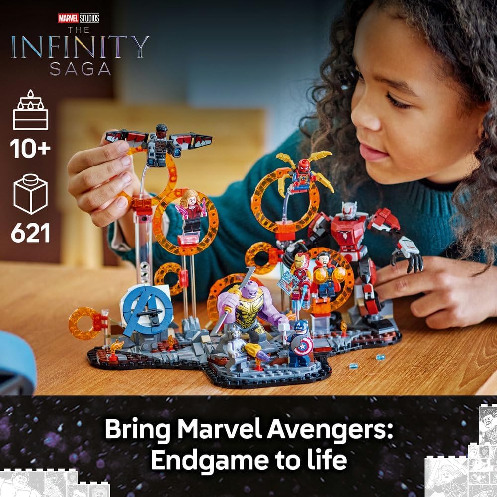 Marvel Avengers: Endgame Final Battle 76323 Building Toy, Thanos Figure, Ant-Man Mech & 9 Minifigures, Play Set, Gift for 10+ Year Old Boys & Girls, 621 Pieces