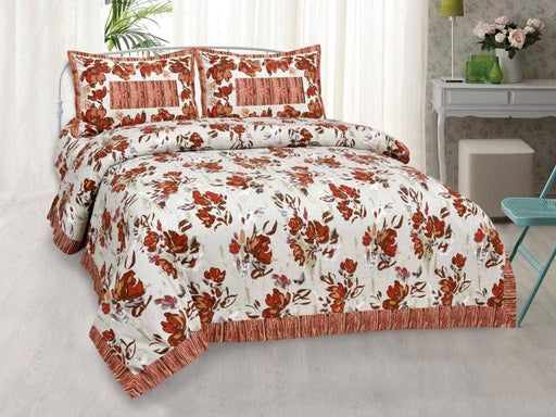 SUFAYA FAB Printed Indian Sanganer Royal Cotton Premium Big Size Bedsheets for Modern Look(100x100) inches with Two Pillow (18x28)