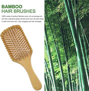 Homarket Paddle Hair Brush, Detangling Brush and Hair Comb Set for Men and Women, Great On Wet or Dry Hair (Black-4pcs)