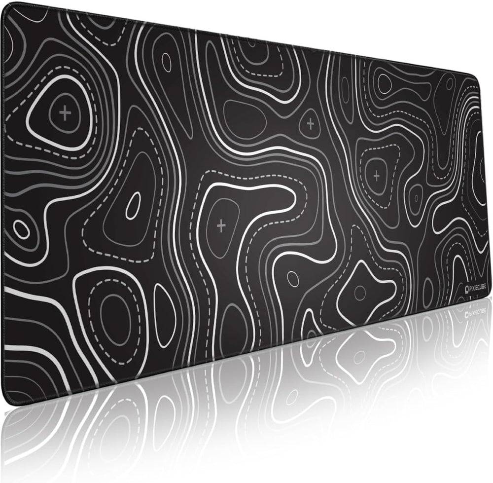 Glittery Garden Excel Shortcut Keys Mouse Pad - Extended Large XL Cheat Sheet Gaming Mousepad PC Office Spreadsheet Keyboard Mat Non-Slip Stitched Edge