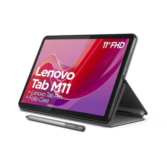 Lenovo Tab M11 Tablet 11 inch MediaTek Helio G88 8GB RAM 128GB Expandable to 1TB 4 Speakers WiFi Bluetooth Android 13 Moon Grey with Case and Tab Pen