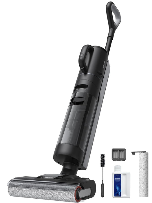 Dreame H12 Dual Wet Dry Vacuum Cleaner, 4-in-1 Cordless Multi-Surface Vacuum Cleaner, Self-Cleaning in One Step with Hot Air Drying, Edge to Edge Cleaning, App