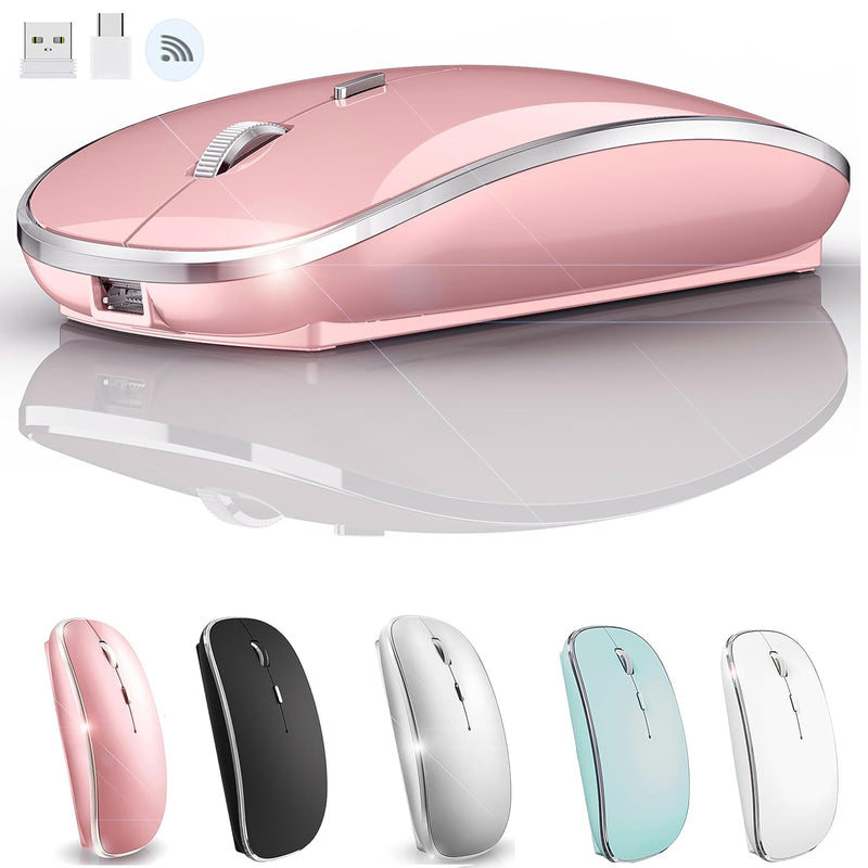 JETTA Wireless Mouse for MacBook Pro MacBook Air Laptop Mac iMac Desktop Computer (Rose Gold)