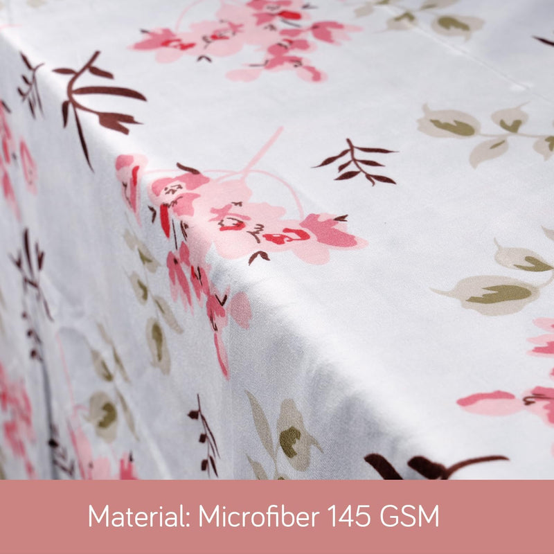 HOKIPO Cotton Feel Brushed Microfiber 145 GSM Printed 8 Pcs Diwan Set with 1 Bedsheet 60x90 Inches|2 Bolster Covers 20x27 Inches|5 Pillow Covers 16 Inches (D5-IN-778), Multicolor