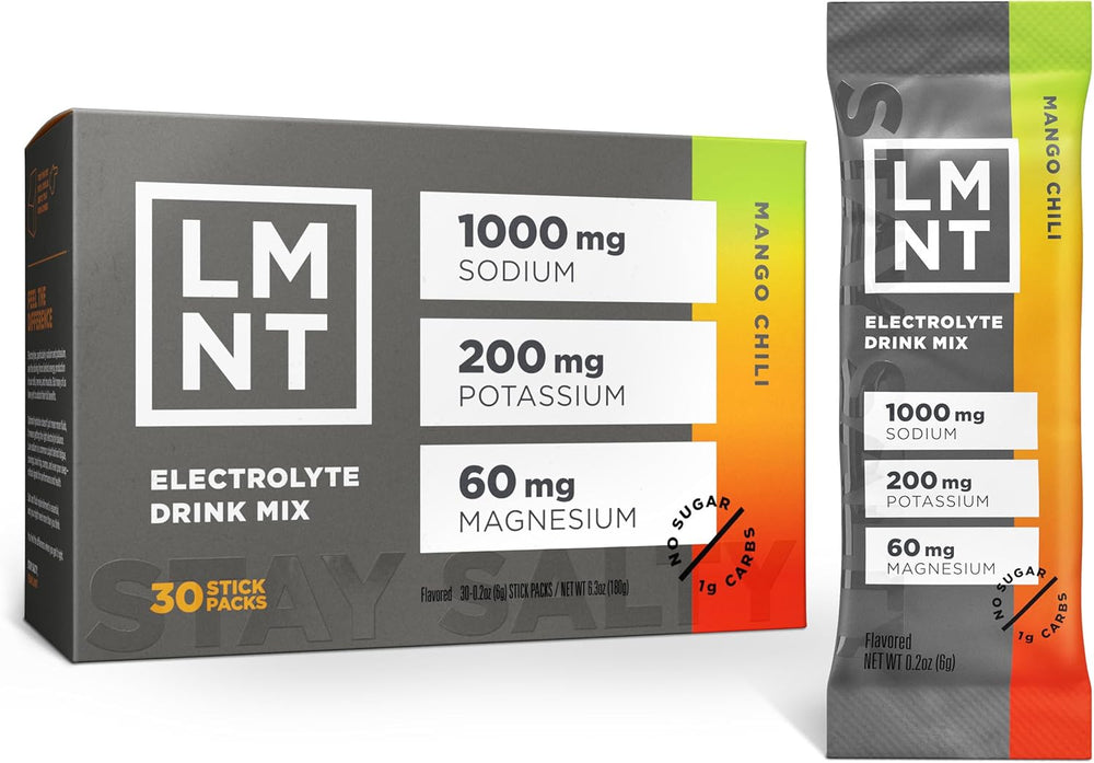 Drink LMNT Keto Electrolyte Powder Packs Paleo Hydration Powder Sugar-free, Artificial Free Raw Flavourless 30 Sticks Pack