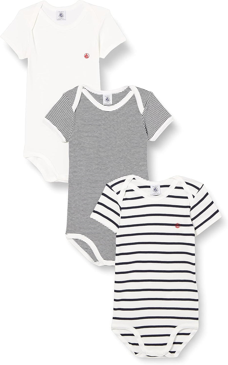 Petit Bateau Bodysuit (Pack of 3) Unisex Baby