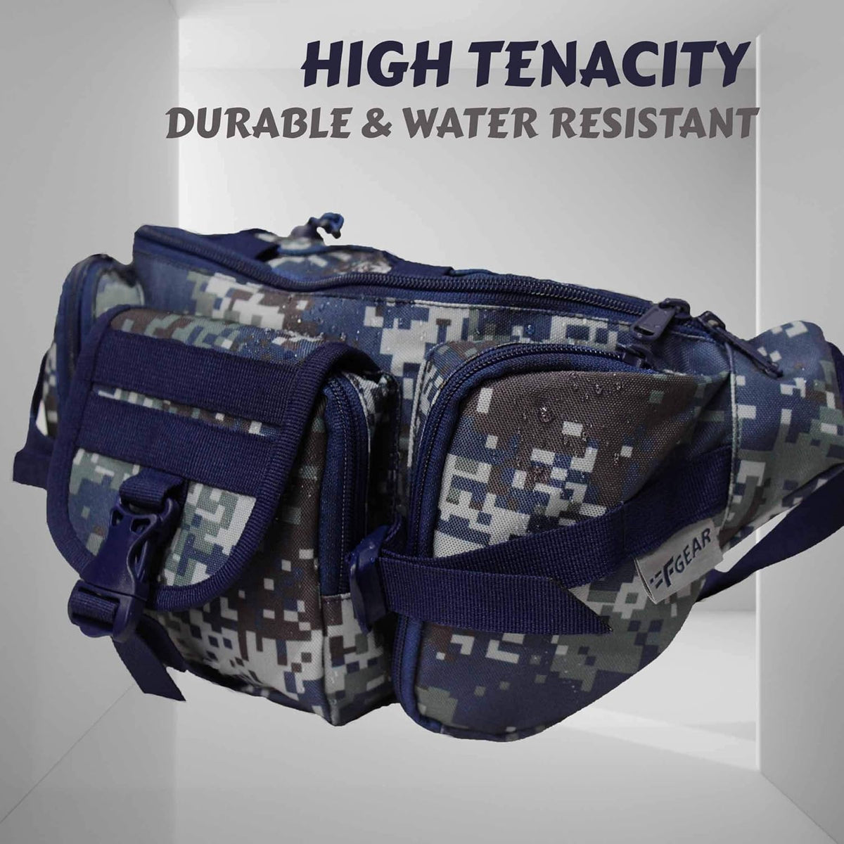 Trail Sports Waist Bag, Marpat Navy Camo, 18 35 9 cms, Fanny Pack – image 4