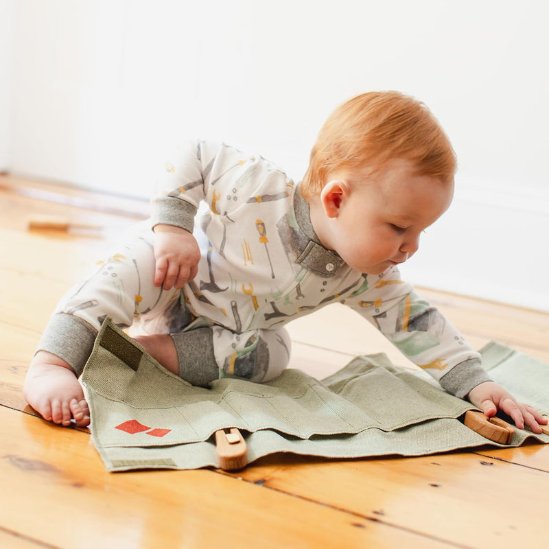 Burt's Bees Baby baby-boys Sleep and Play Pjs, 100% Organic Cotton One-piece Zip Front Footless Romper Jumpsuit Pajamas