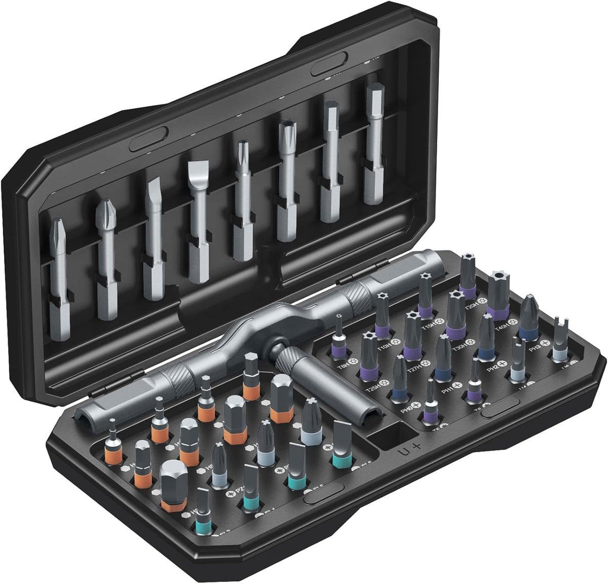 AMIR 42 in 1 Magnetic Screwdriver Set, Handle Ratchet Screwdriver Set Magnetic with 40 PCS Bits, Precision Repair Tool Kit for Tools Home Improvement Computer Bicycle – image 1