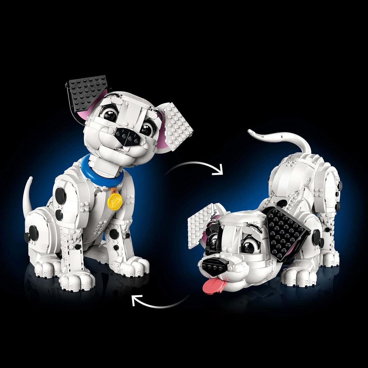 Disney 101 Dalmatians Puppy 43269 Customisable Figure Building Set for Adults, Transforms into 6 Dogs, DIY Home Decor, Gift for Fans, 1,722 Pieces – image 3