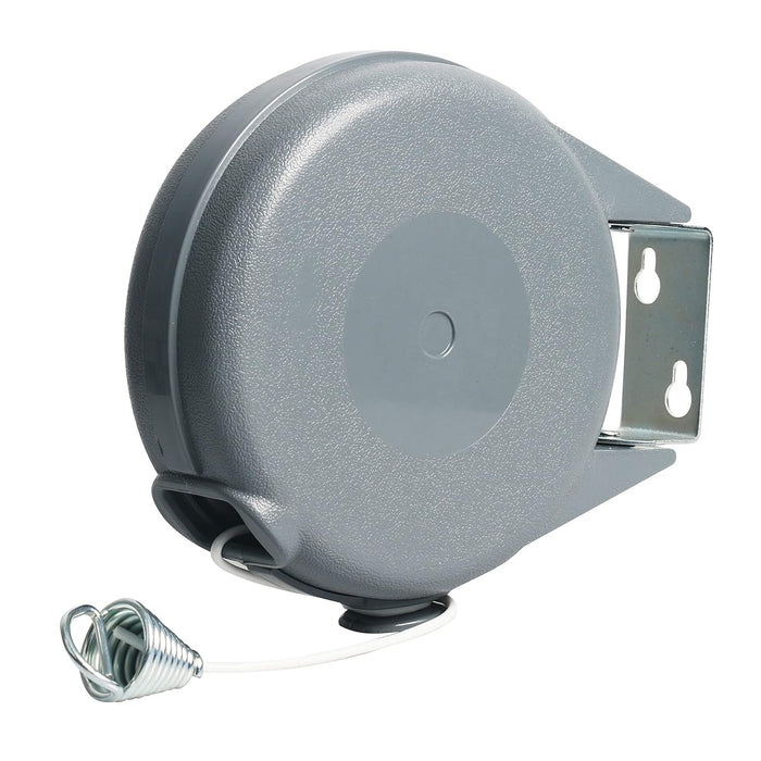 ZOES HOMEWARE Retractable Clothesline Heavy Duty Retracting Clothes Line Outdoor and Indoor with Durable ABS Shell and 40 Feet Extruded PVC Line,with Lock to Prevent Sagging Gray