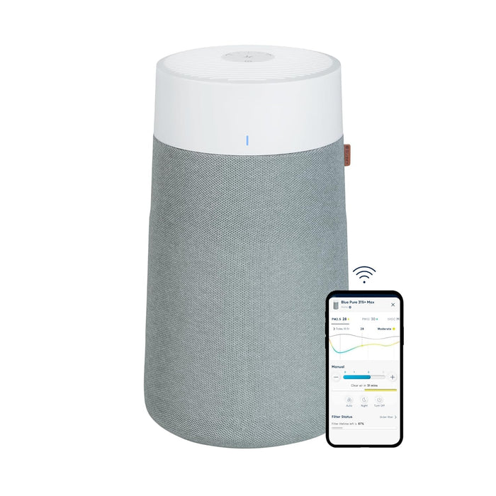 BLUEAIR Quiet air purifier for large rooms, up to 206 m� air filtration per hour, HEPASilent air purifier for allergy sufferers catching viruses and dust - Blue Pure 3450i Max