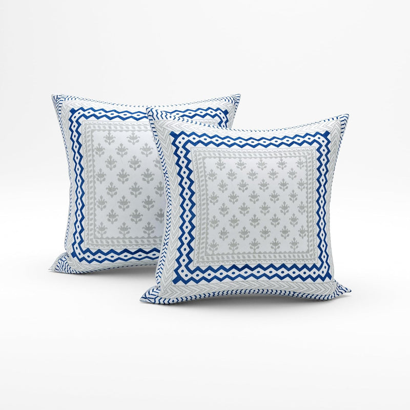 BLOCKS OF INDIA 200TC Diwan Set Cotton 8 Piece | Deewan Printed Bedsheet Sets for Living Room Hall (Set of 8 Piece, 1-Bed Sheet | 2-Bolster Cover | 5-Cushion Cover (Color 25)