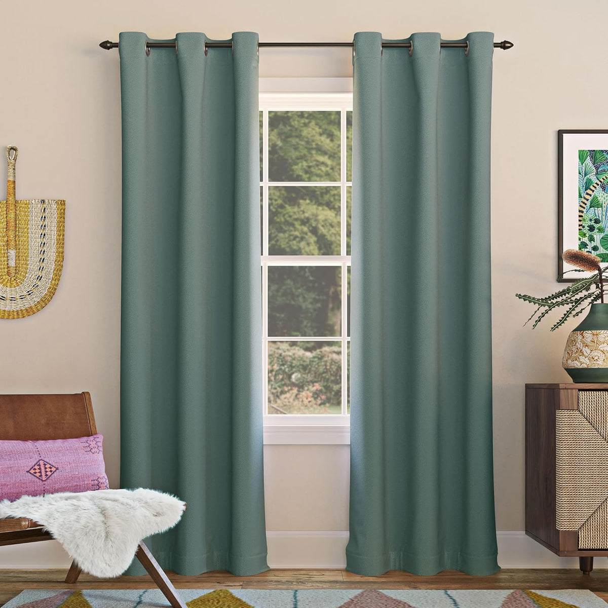 Sun Zero Easton Blackout Energy Efficient Grommet Curtain Panel, Pearl , 40" x 120" , 57796 – image 8
