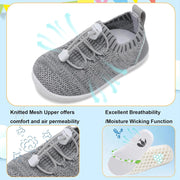 L-RUN Baby Shoes Infant Breathable Non Slip First Walking Shoes Baby Boys Girls Sneakers with Soft Rubber Sole Toddler Slip On Shoes