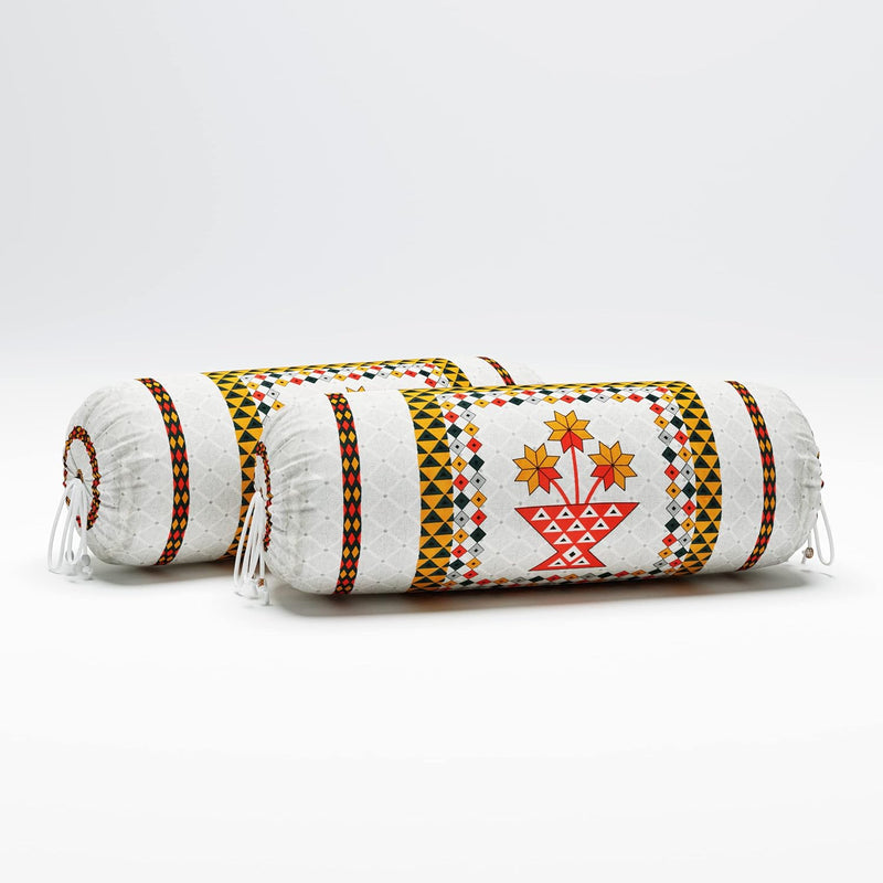 BLOCKS OF INDIA 200TC Diwan Set Cotton 8 Piece | Deewan Printed Bedsheet Sets for Living Room Hall (Set of 8 Piece, 1-Bed Sheet | 2-Bolster Cover | 5-Cushion Cover (Color 25)