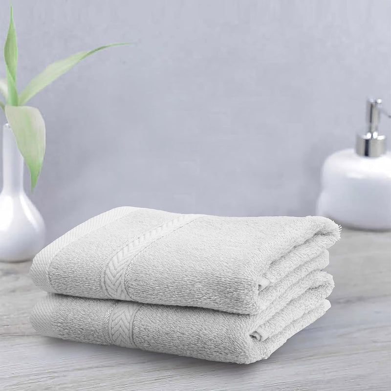 Hotel Linen Klub 4-Piece Hand Towel Set - Premium Cotton Terry, Luxurious Ringspun, 480 GSM Highly Absorbent and Quick Dry for Spa-Like Comfort, Size: 40 x 70 cm, Gray