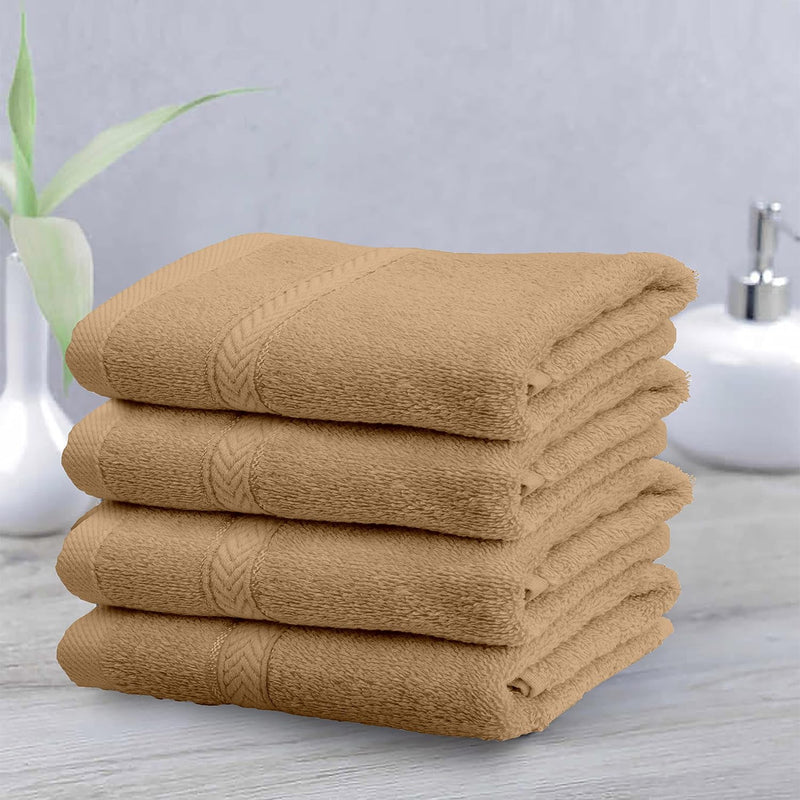 Hotel Linen Klub 4-Piece Hand Towel Set - Premium Cotton Terry, Luxurious Ringspun, 480 GSM Highly Absorbent and Quick Dry for Spa-Like Comfort, Size: 40 x 70 cm, Gray