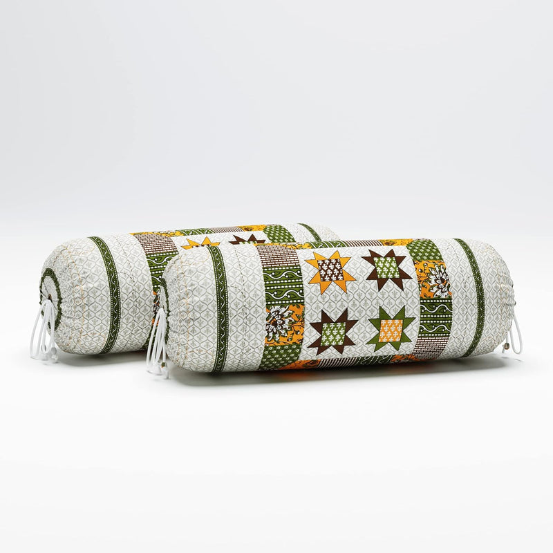 BLOCKS OF INDIA 200TC Diwan Set Cotton 8 Piece | Deewan Printed Bedsheet Sets for Living Room Hall (Set of 8 Piece, 1-Bed Sheet | 2-Bolster Cover | 5-Cushion Cover (Color 25)