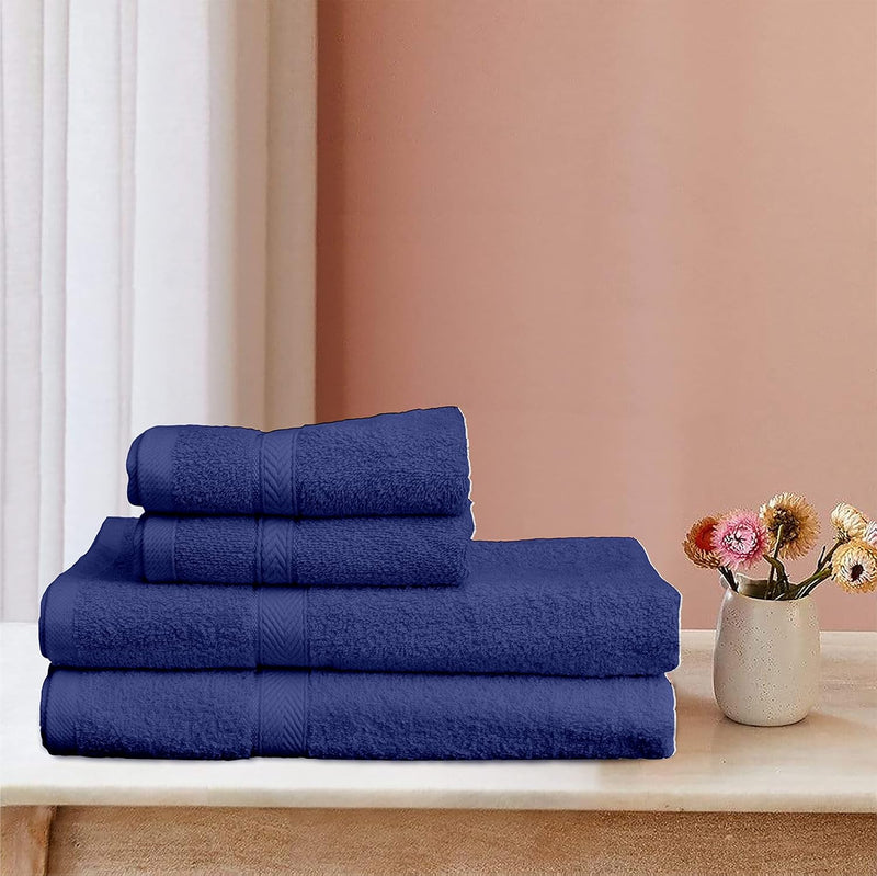 Hotel Linen Klub 4-Piece Hand Towel Set - Premium Cotton Terry, Luxurious Ringspun, 480 GSM Highly Absorbent and Quick Dry for Spa-Like Comfort, Size: 40 x 70 cm, Gray