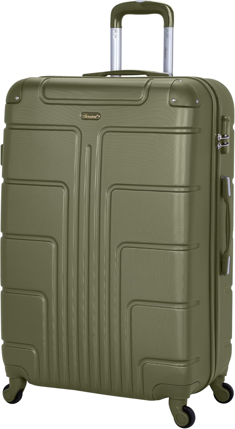Lightweight Luggage Checked Bag- 24 Inches Hardshell Suitcase Spinner Luggage for Travel A1012 ABS Medium Size Luggage with Spinner Wheels 4 (Checked Luggage 24-Inch, Black)