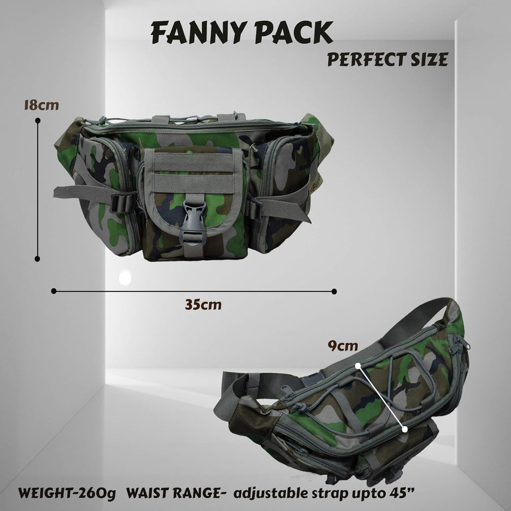 Trail Sports Waist Bag, Woodland Camo, 18 9 35 cms, Fanny Pack
