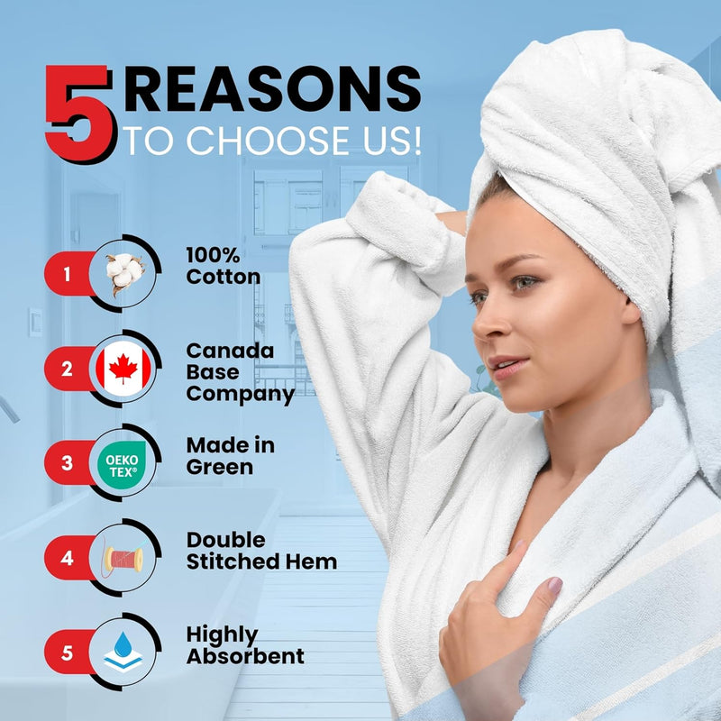 Infinitee Xclusives Premium Bath Towels Set Pack of 4-100% Ring Spun Cotton Bath Towels 70cm x 140cm - Highly Absorbent Durable Towels, Perfect for Daily Use (Charming Grey, Bath Towels)