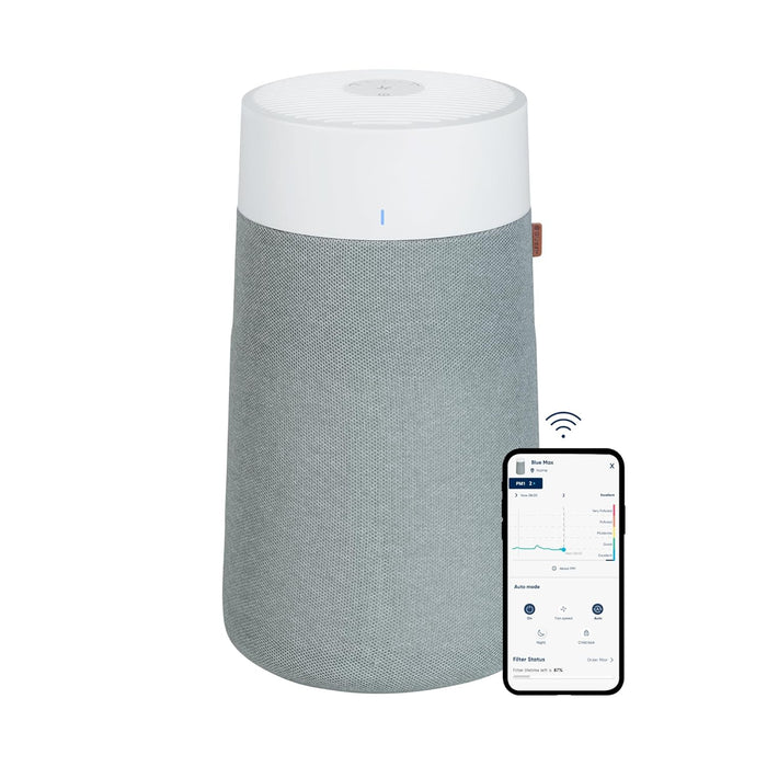 BLUEAIR Quiet air purifier for large rooms, up to 206 m² air filtration per hour, HEPASilent air purifier for allergy sufferers catching viruses and dust - Blue Pure 3450i Max