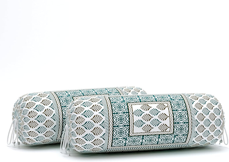 BLOCKS OF INDIA 200TC Diwan Set Cotton 8 Piece | Deewan Printed Bedsheet Sets for Living Room Hall (Set of 8 Piece, 1-Bed Sheet | 2-Bolster Cover | 5-Cushion Cover (Color 25)