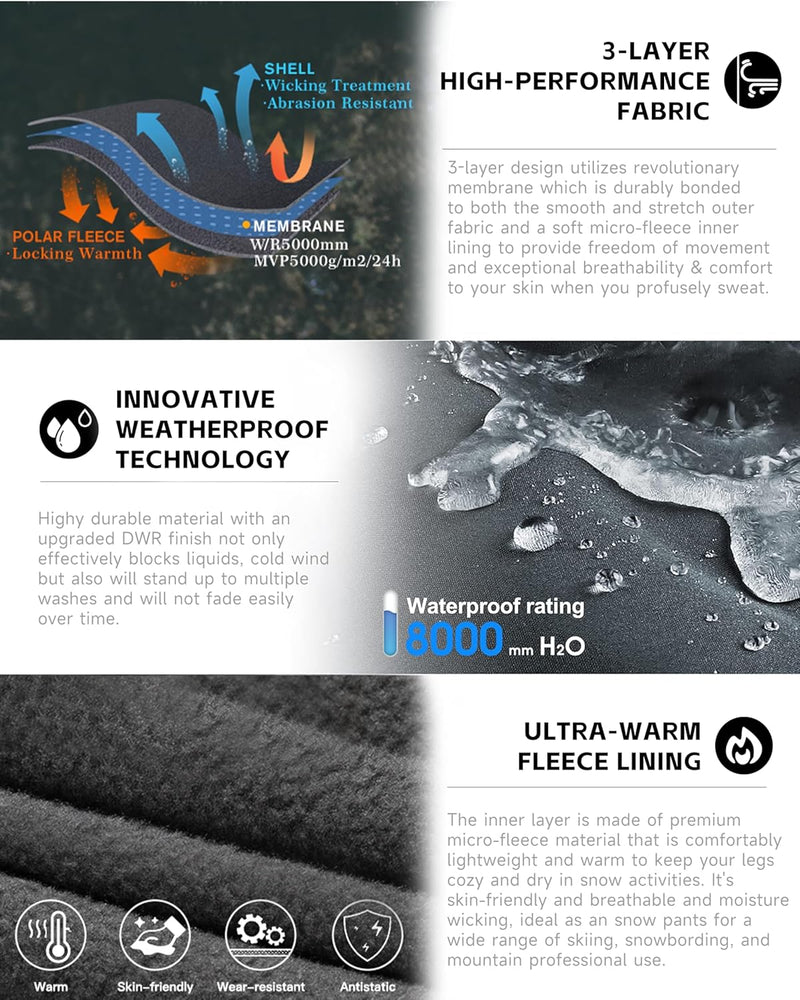 ISEEGZ mens Cm-skpl02 Hiking Pants