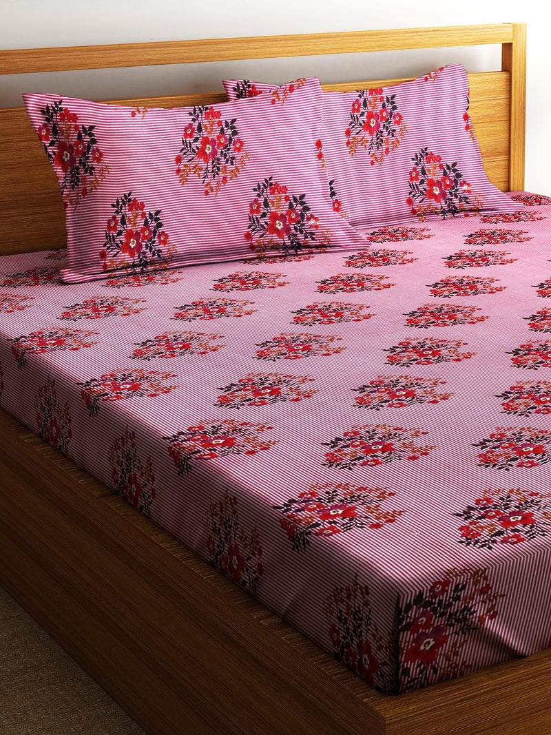 Fashion String 144TC Nature Embrace Lush Green Single Bedsheet with 1 Pillow Cover