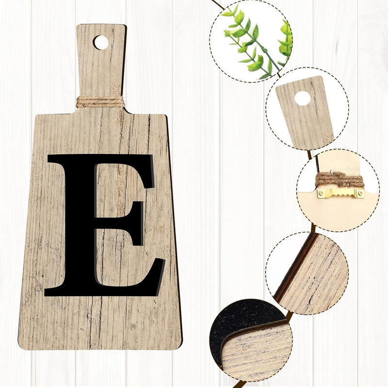 Jetec Cutting Board Eat Sign Set Hanging Art Kitchen Fork and Spoon Wall Decor Rustic Primitive Country Farmhouse for Home Decoration ()