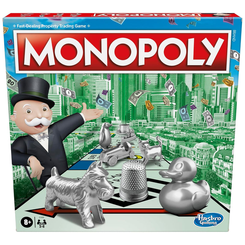 Hasbro Monopoly Game, Family Board Game for 2 to 6 Players, Monopoly Board Game for Kids Ages 8 and Up, Includes Fan Vote Community Chest Cards
