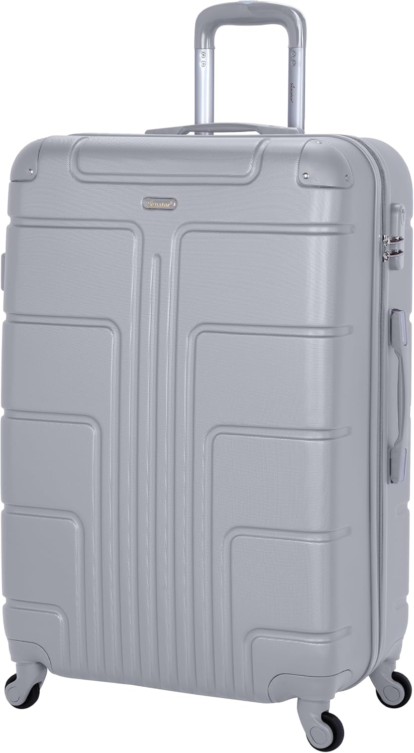 Lightweight Luggage Checked Bag- 24 Inches Hardshell Suitcase Spinner Luggage for Travel A1012 ABS Medium Size Luggage with Spinner Wheels 4 (Checked Luggage 24-Inch, Black)