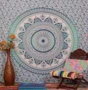 Trade Star Mandala bedsheet Indian Bedsheet Large Table Cloth Picnic Mat Bohemian Wall Hanging Bedcover Long Bedspread Vertical Wall Hanging Wall Background Sheet Wall Tapestry (Pattern 17)