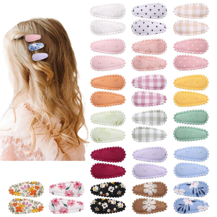 40 PCS Snap Hair Clips for Girls Flower Patterns Girl Hair Clips Floral Print Toddler Hair Clips Baby Hair Clips Cute Baby Girls Fine Hair Barrettes Hair Accessories for Infants Toddler Baby Girls